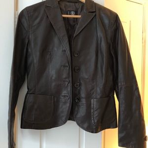 Bogner Leather Jacket. Brown